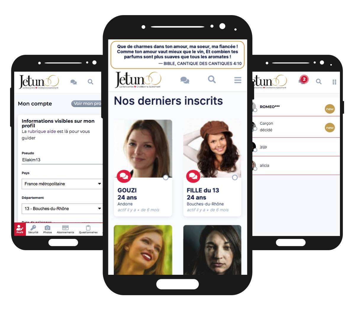 téléphone, Jetunoo site de rencontres chrétien